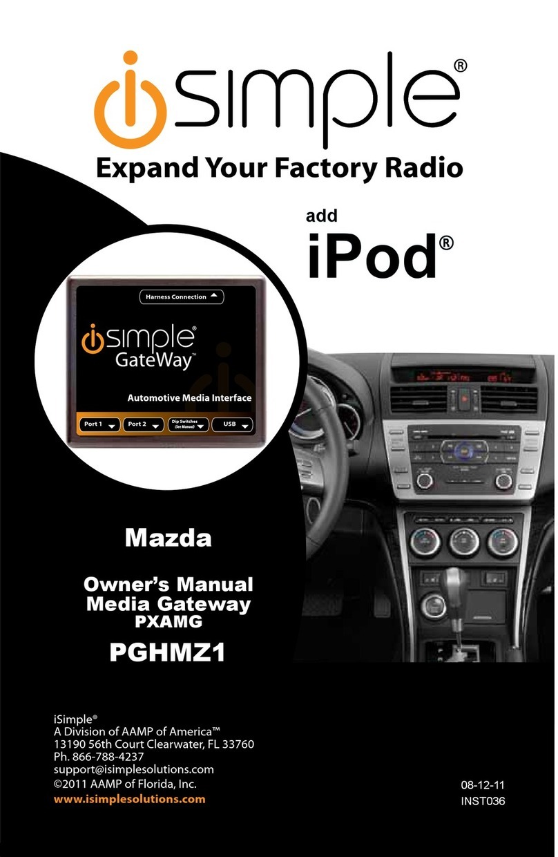 iSimple PXAMG owner's manual