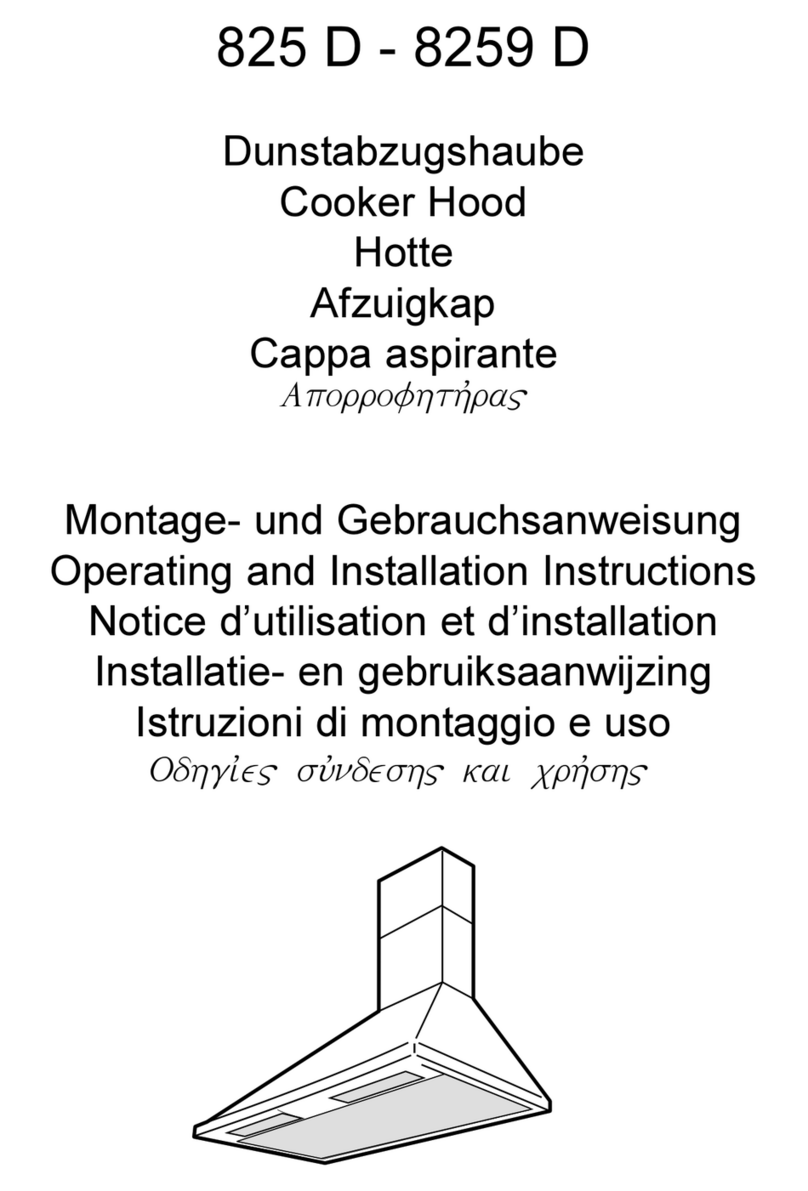 AEG 825 D Installation and operating instructions