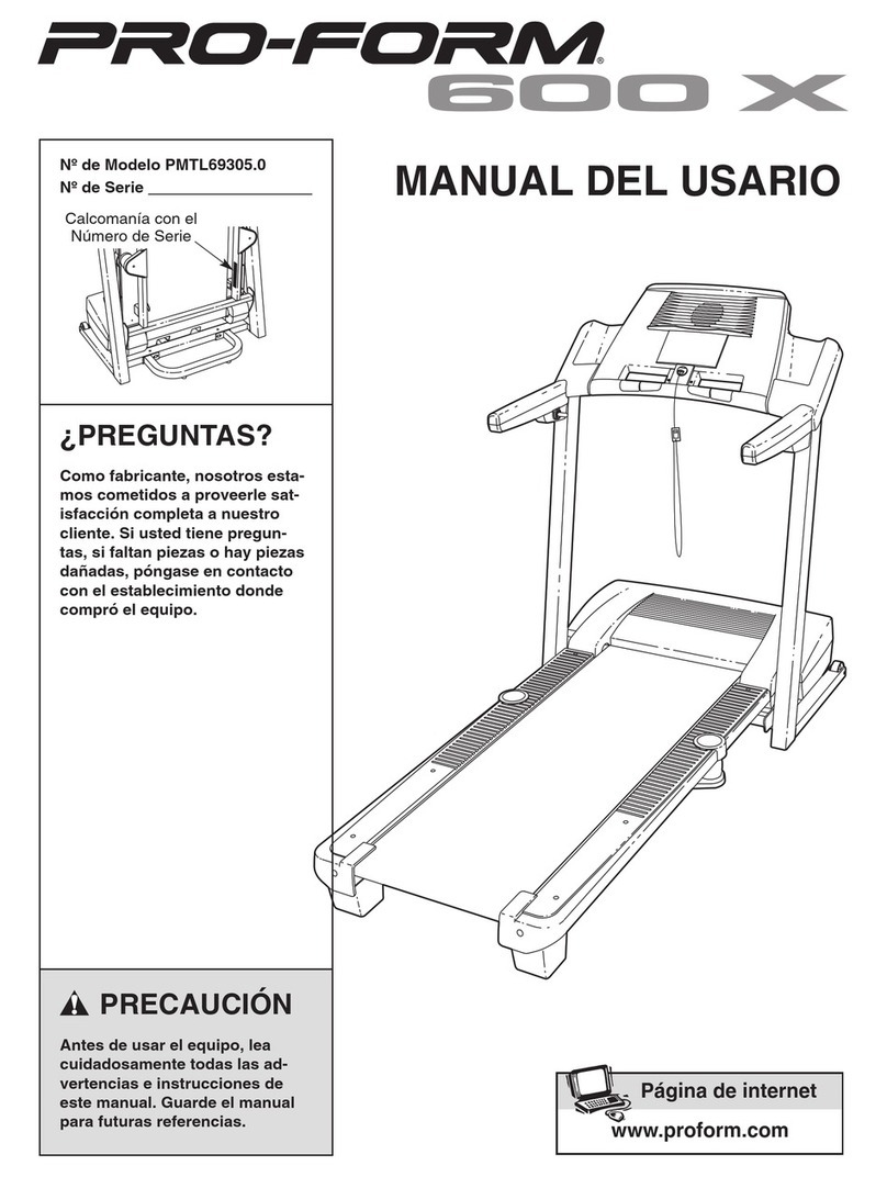 Pro-Form 600 X Treadmill User guide