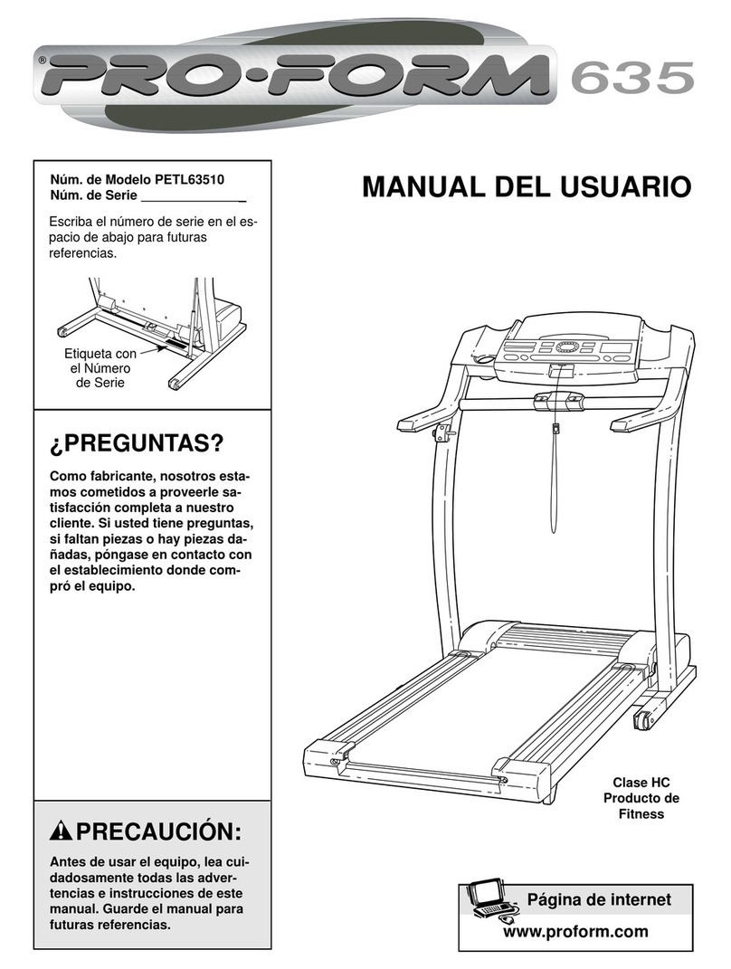 Pro-Form 635 User guide