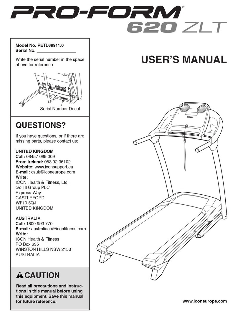 Pro-Form 620 ZLT User manual