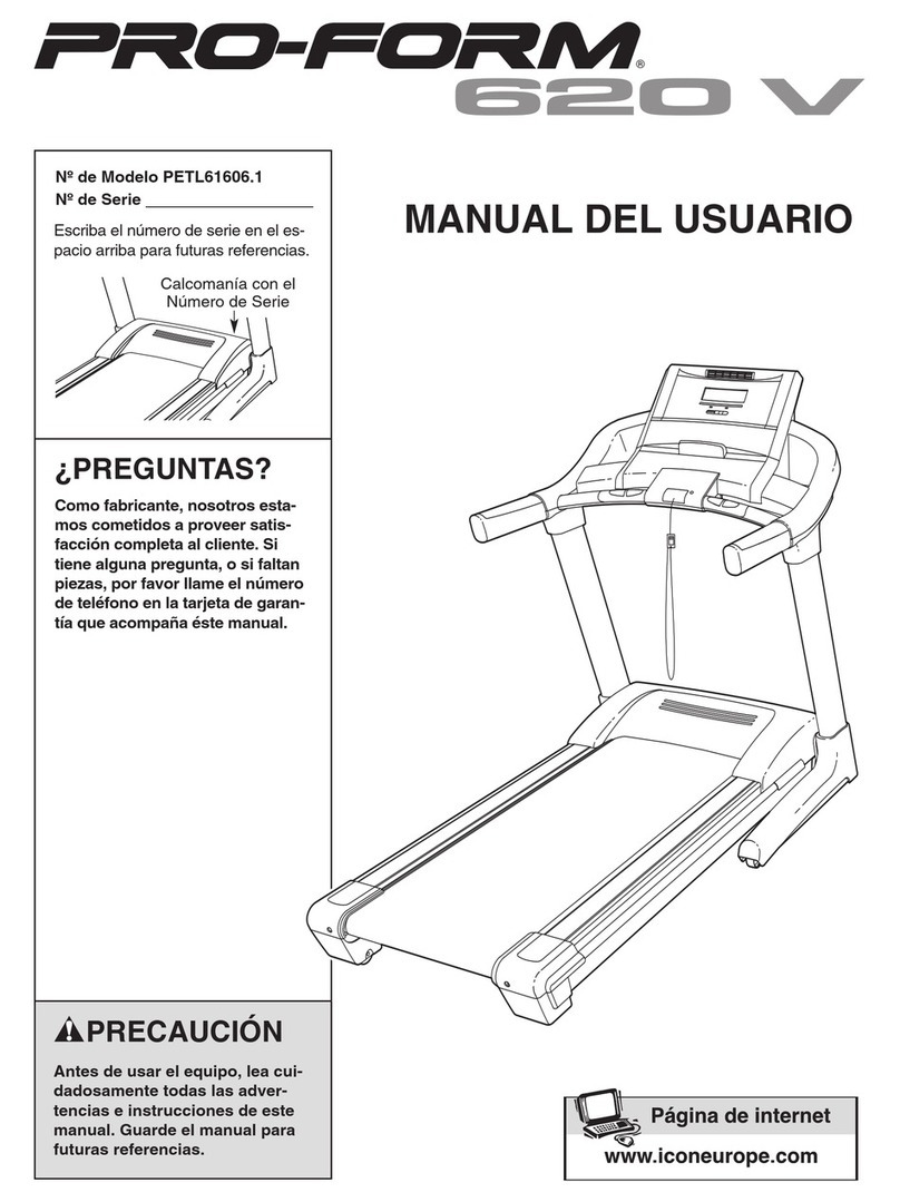 Pro-Form 620 V Treadmill User guide