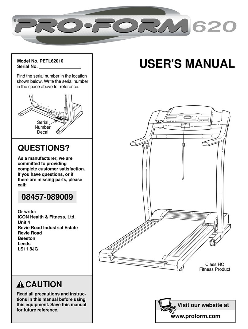 Pro-Form 620 User manual