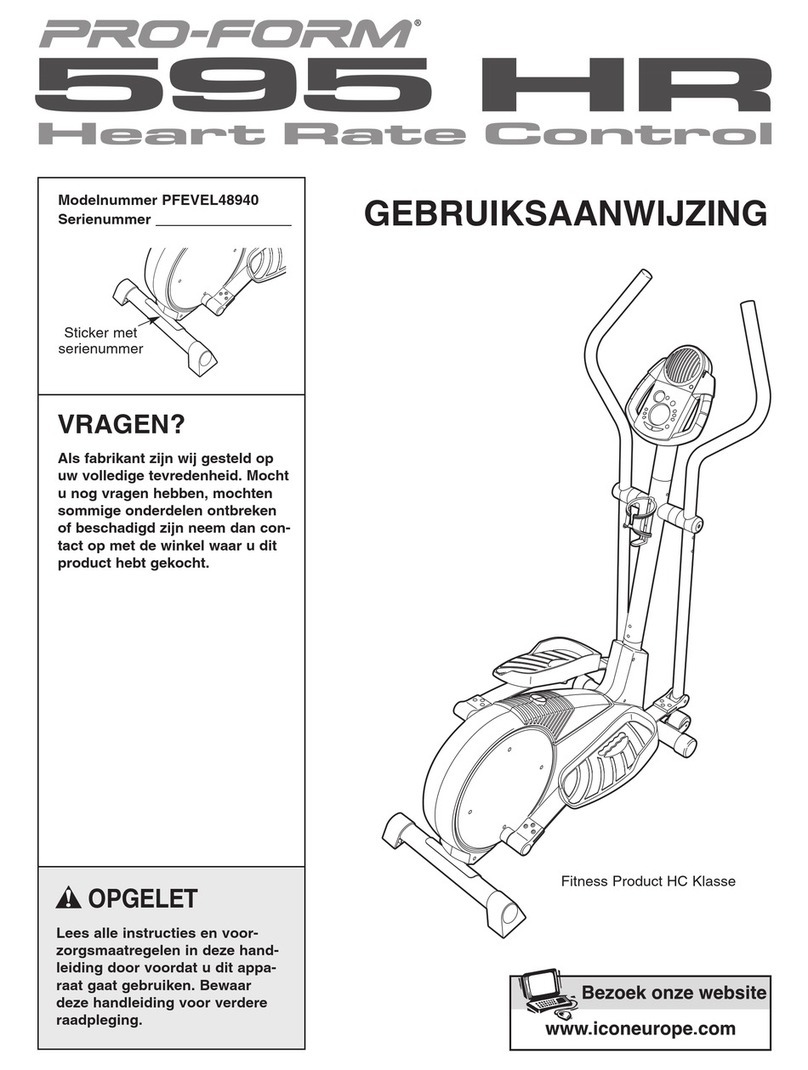 Pro-Form 595 HR Gebruiksaanwijzing