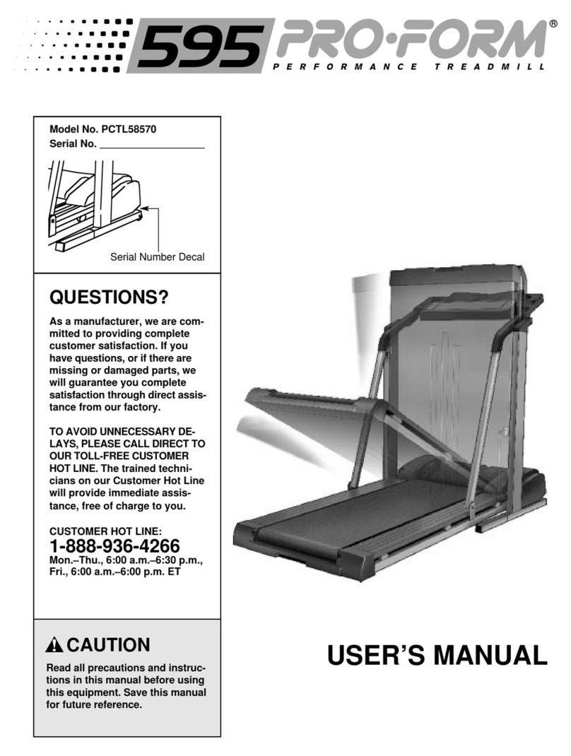 Pro-Form Stride Trainer 595 User manual