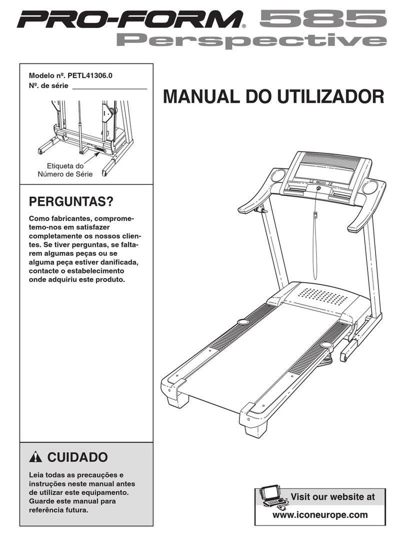 Pro-Form 585 Perspective Treadmill Manual do utilizador