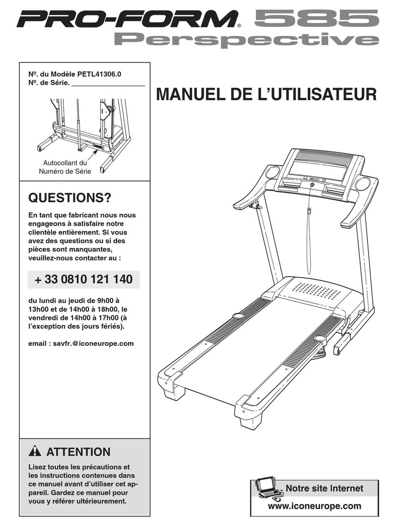 Pro-Form 585 Perspective Treadmill User manual