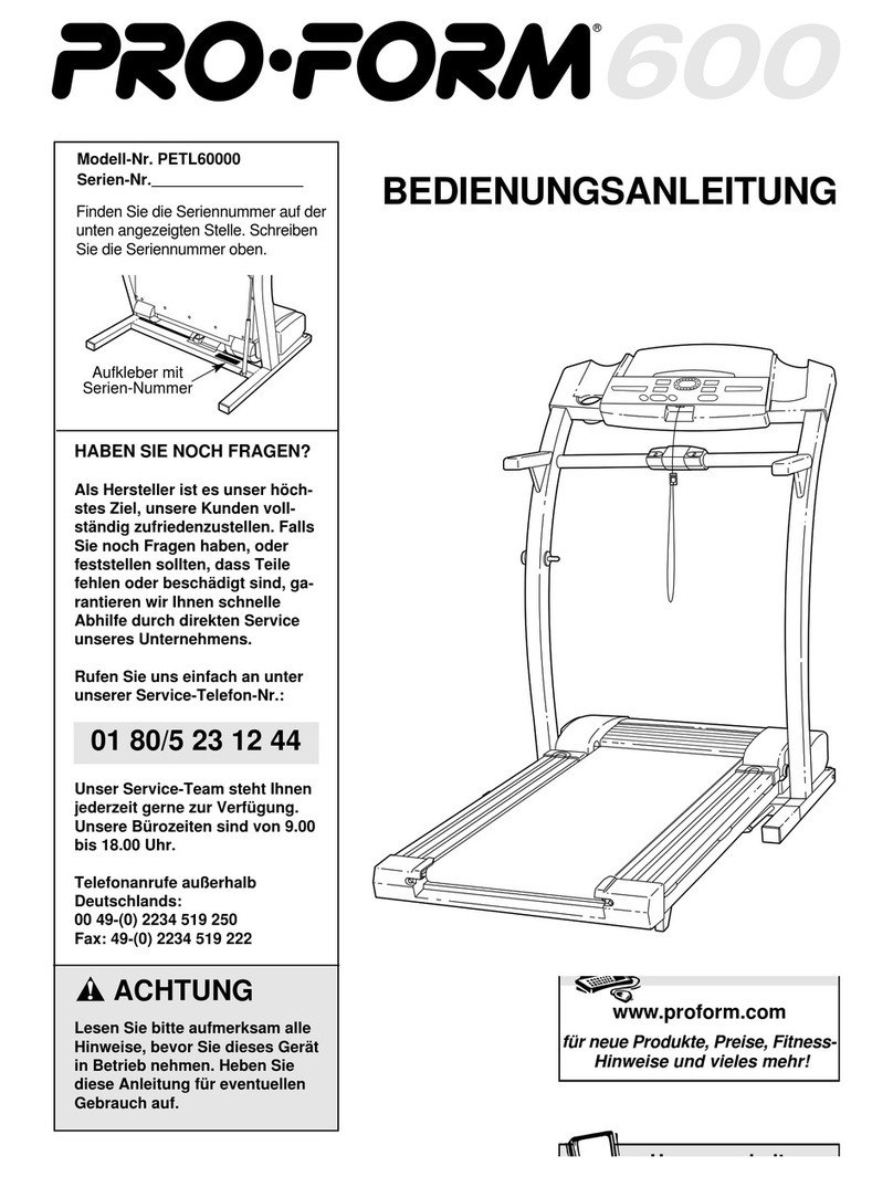 Pro-Form XP StrideClimber 600 Quick start guide Pro-Form XP StrideClimber 600 Quick start guide