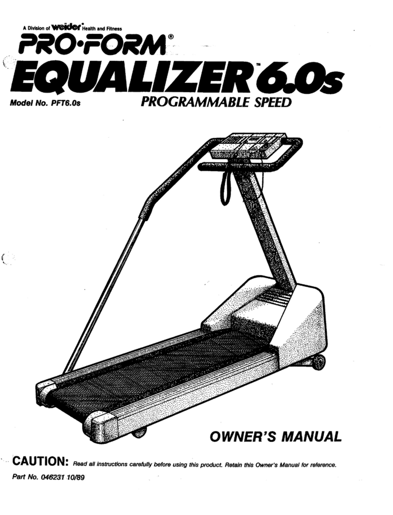 Pro-Form Equalizer 6.0s User manual