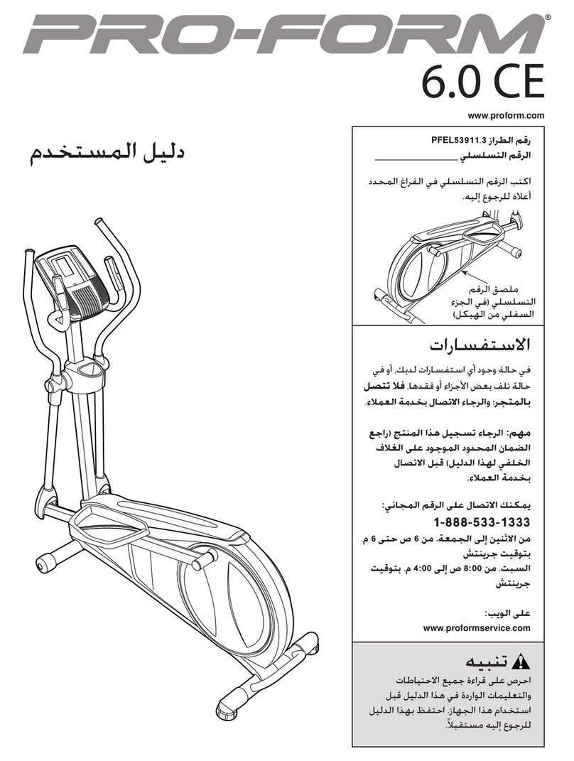 Pro-Form 6.0 Ce Elliptical User manual