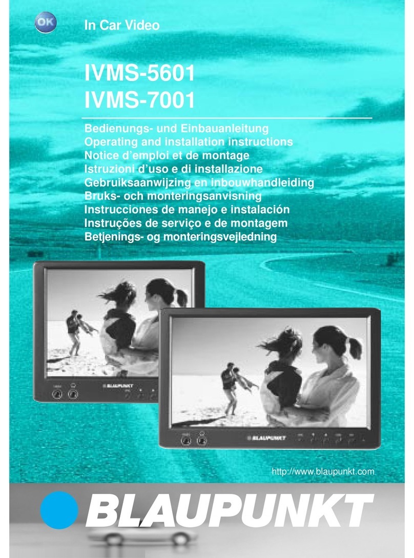Blaupunkt IVMS-5601 OPERATING AND INSTALLATION Manual