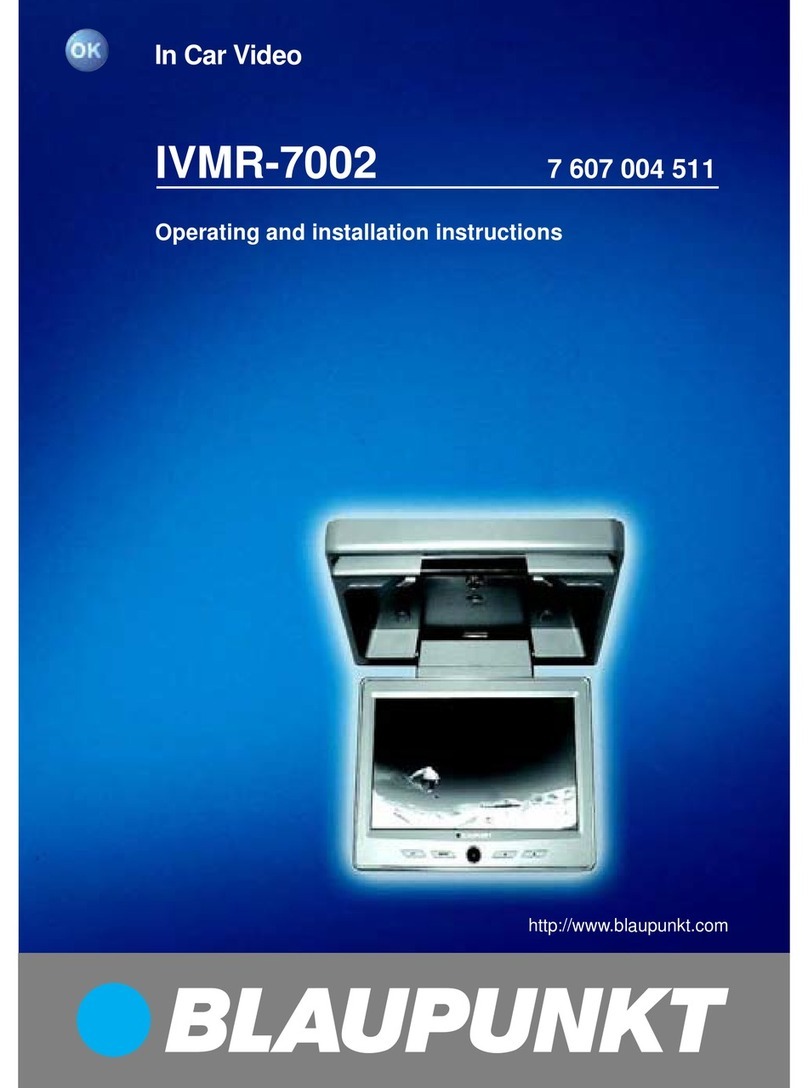 Blaupunkt IVMR-7002 OPERATING AND INSTALLATION Manual