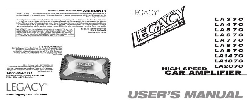 Legacy LA 570 user manual