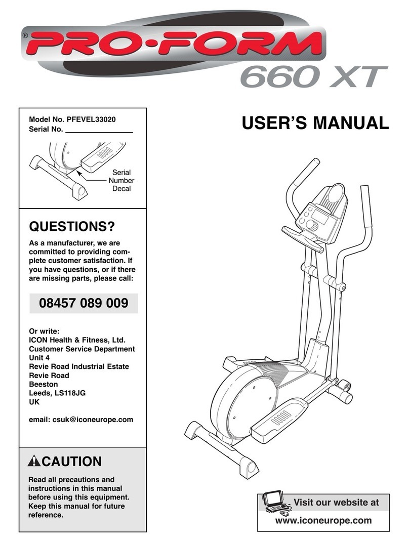 Pro-Form 660 Xt User manual Pro-Form 660 Xt User manual