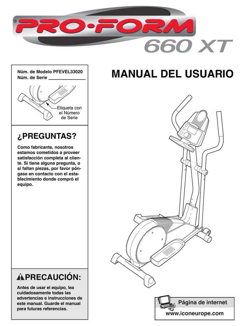 Pro-Form 660 Xt User guide
