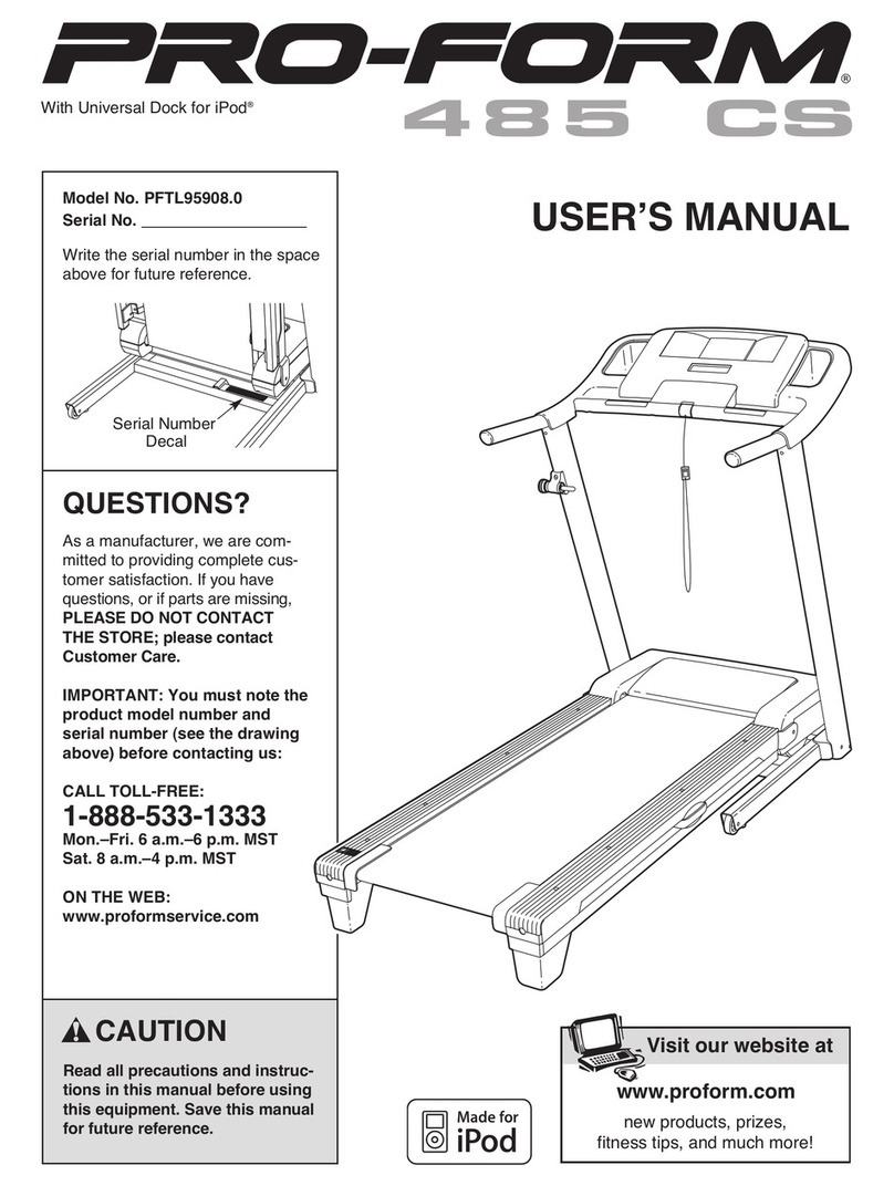 Pro-Form 675 E User manual