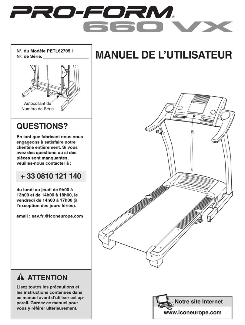 Pro-Form 660 Vx Treadmill User manual