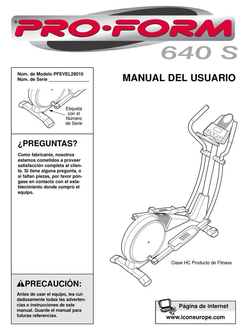 Pro-Form 640s User guide
