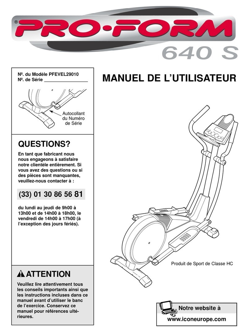 Pro-Form 640s Manuel de l'utilisateur