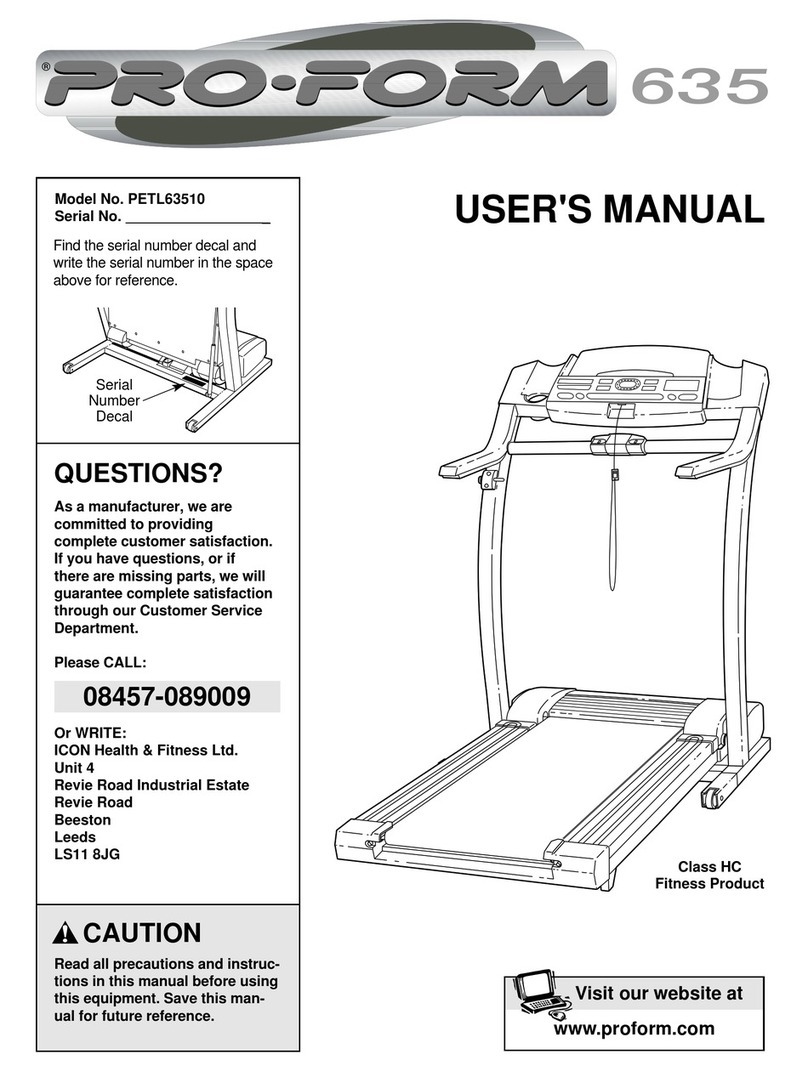 Pro-Form 635 User manual