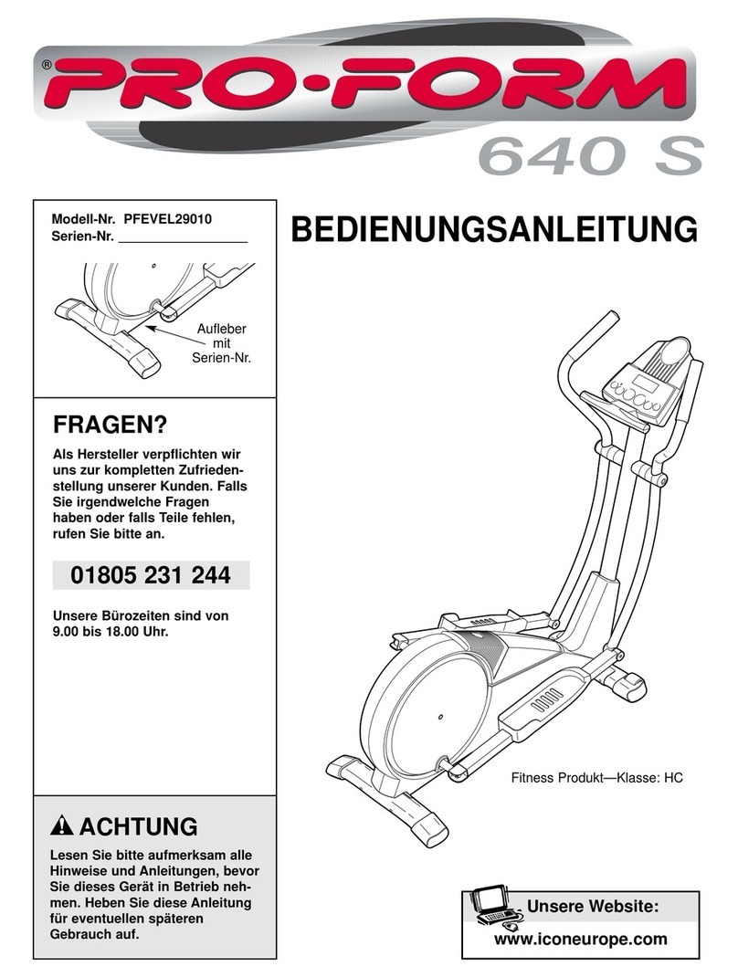 Pro-Form 640s Bedienungsanleitung