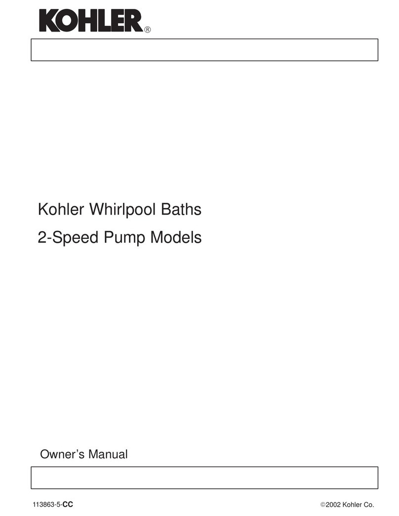 Kohler Whirlpool Baths User manual