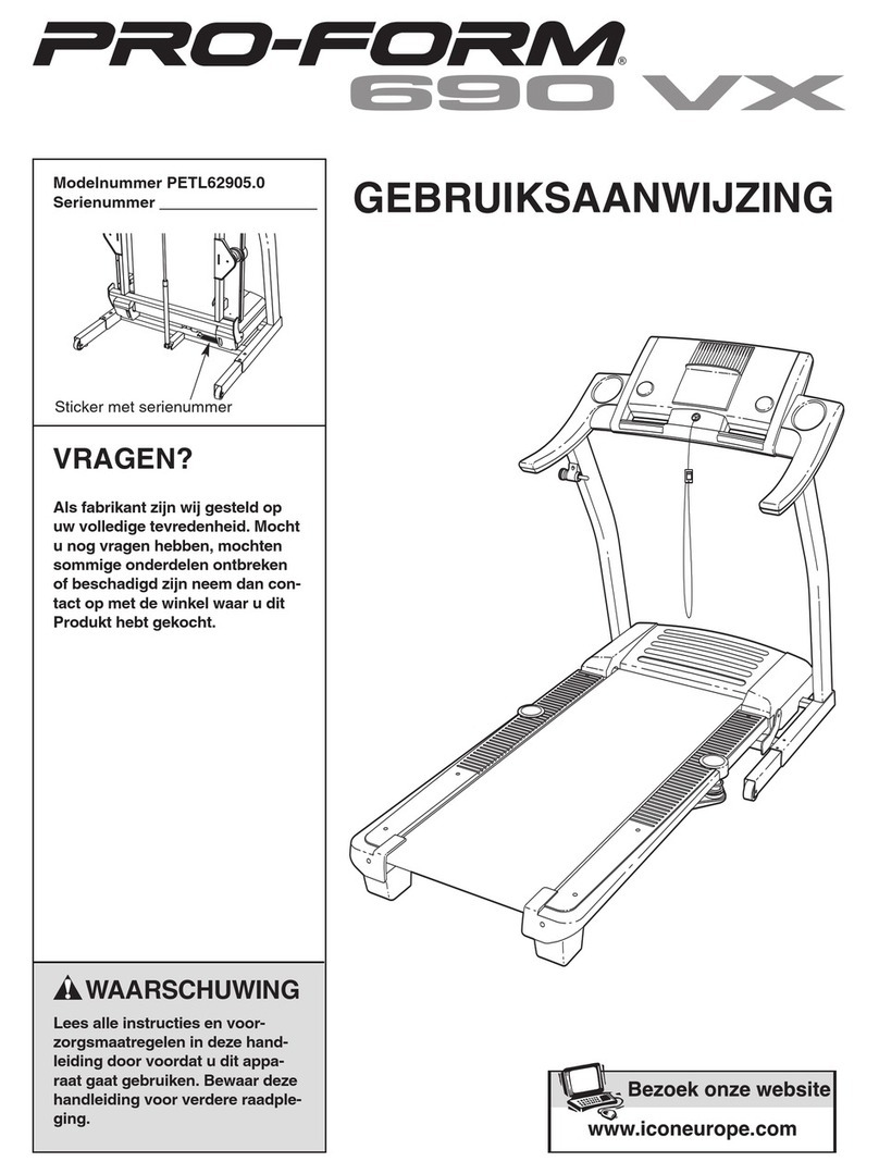 Pro-Form 690 Vx Treadmill System manual