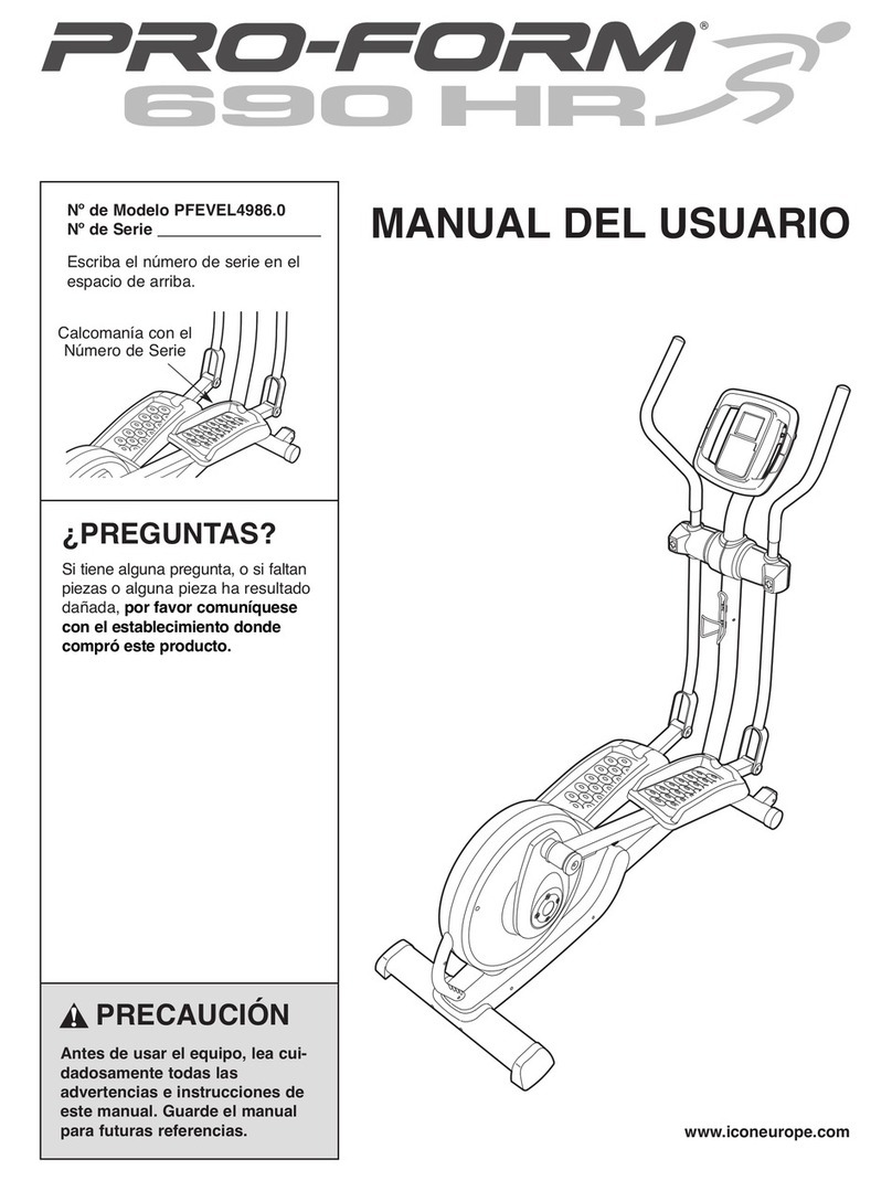 Pro-Form 690 Hr Elliptical User guide