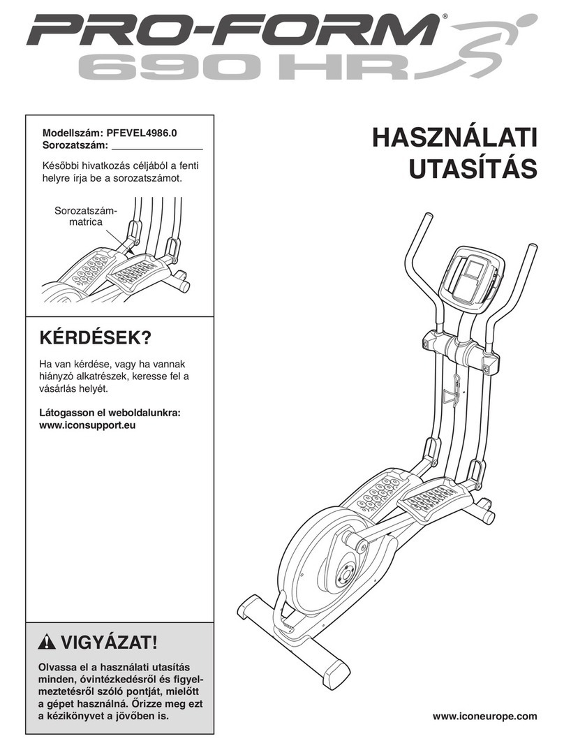 Pro-Form 690 Hr Elliptical User manual Pro-Form 690 Hr Elliptical User manual
