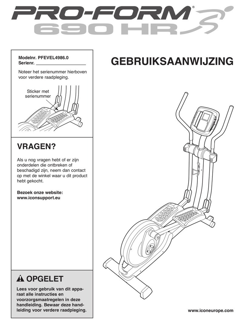 Pro-Form 690 Hr Elliptical System manual