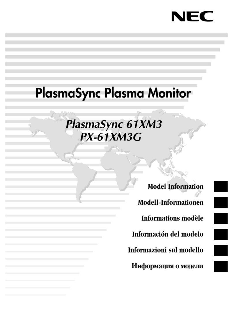 NEC PlasmaSync 61XM3 User manual