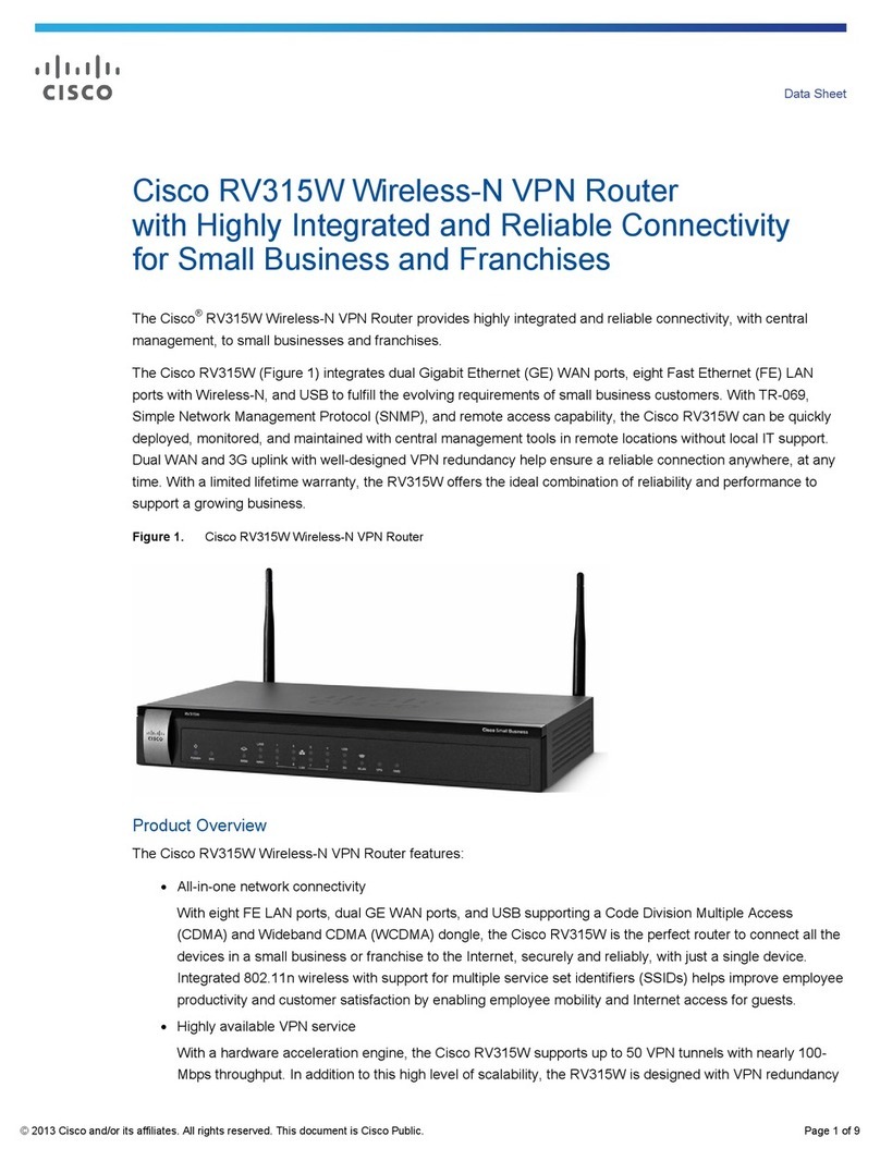 Cisco Small Business RV315W User manual