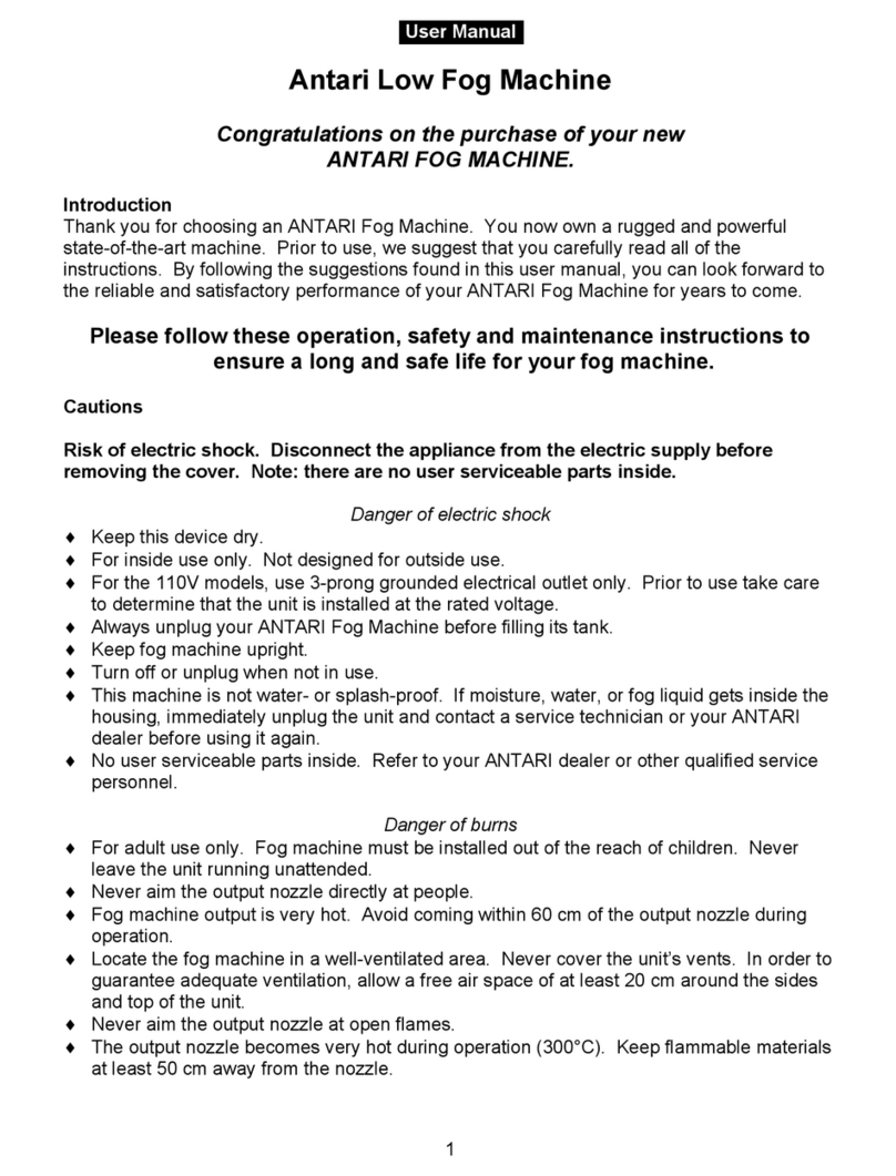 Antari Onboard DMX User manual Antari Onboard DMX User manual