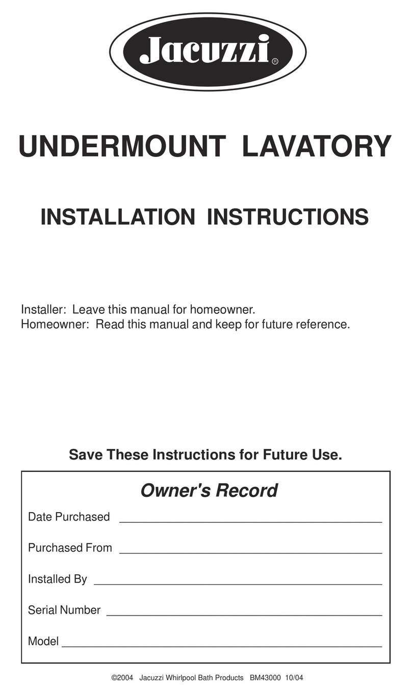 Jacuzzi BM43000 User manual