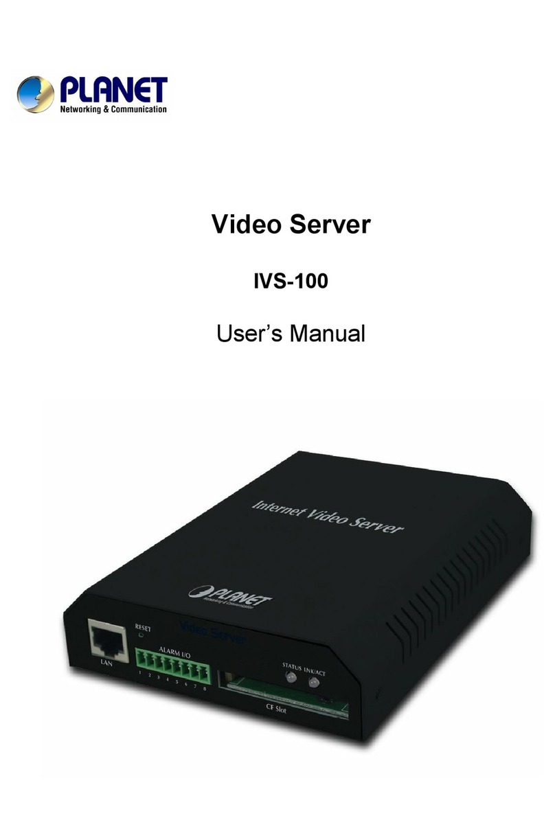 Planet IVS-100 User manual Planet IVS-100 User manual