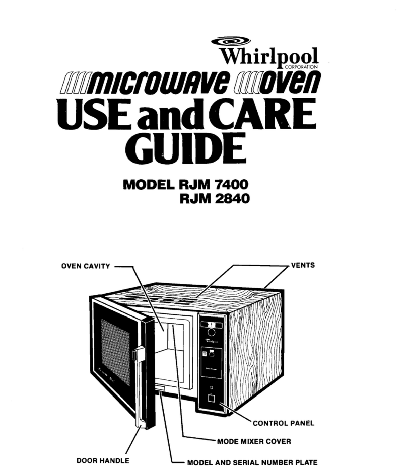 Whirlpool RJM 7400 User and care guide