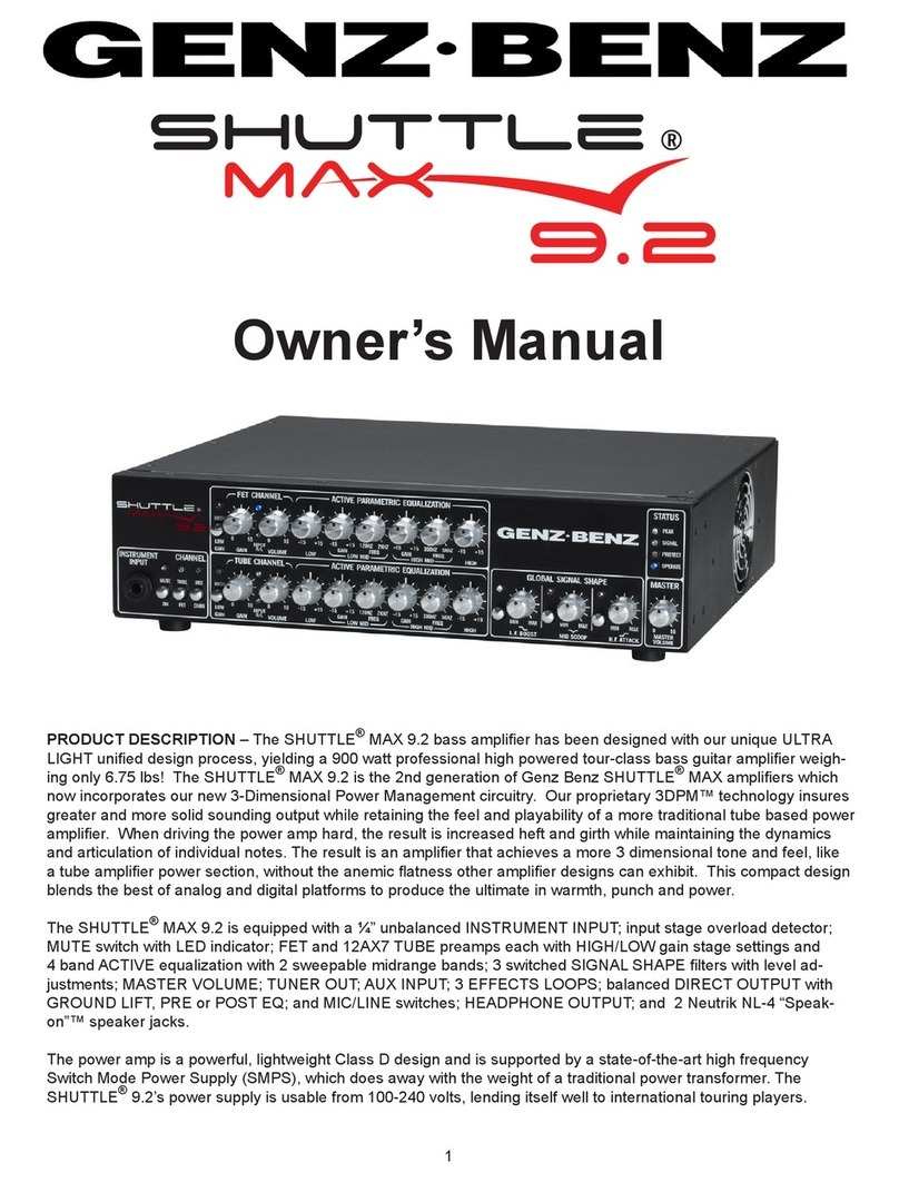 Genz Benz Shuttle Max 9.2 owner's manual