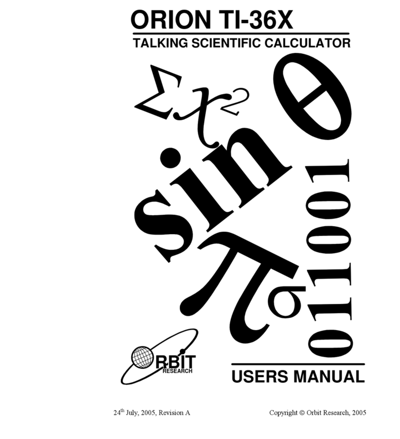Orion TI-36X user manual