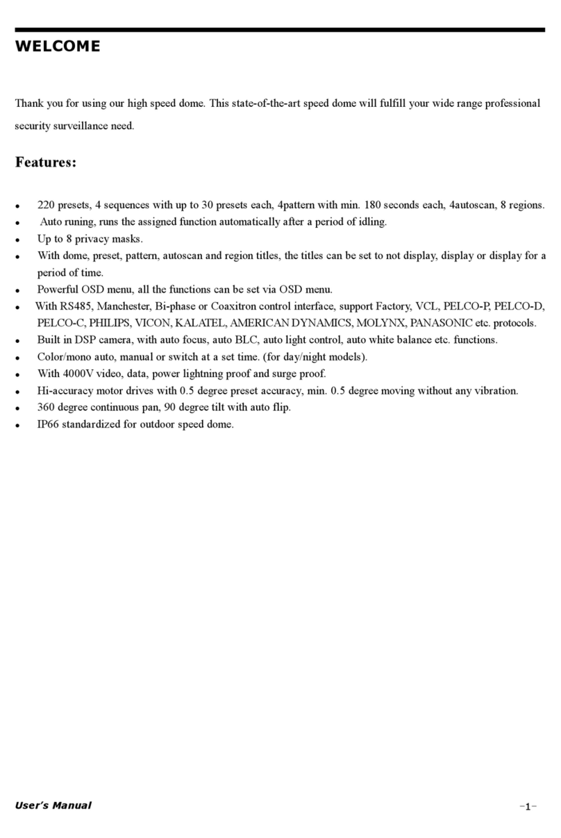DASYS High Speed Dome user manual
