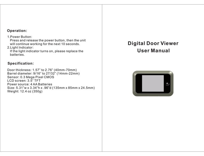 Cannon Security Products Digital Door Viewer user manual