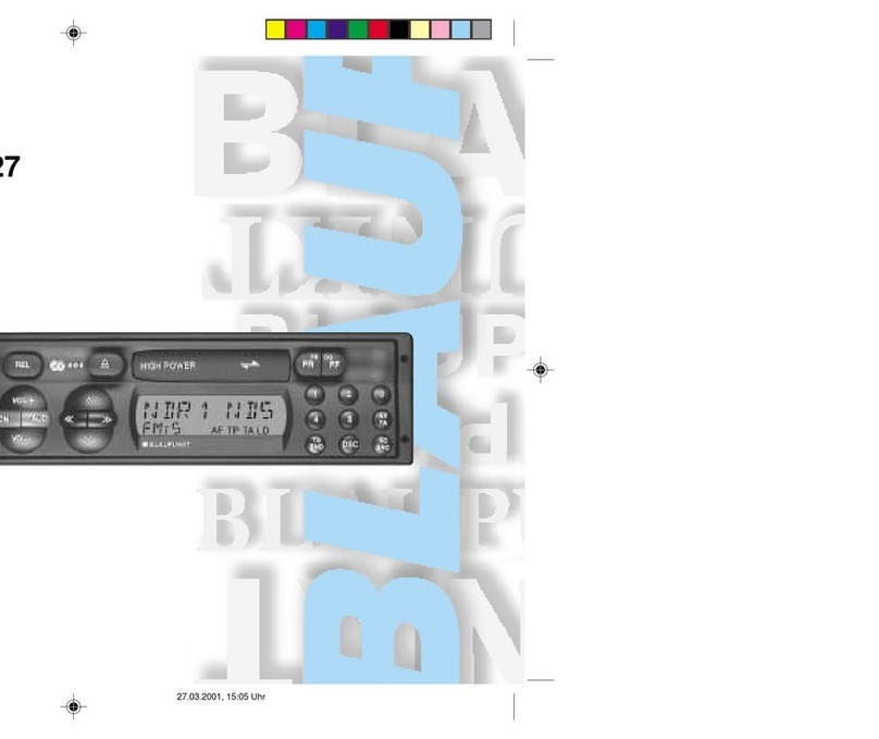 Blaupunkt LUGANO RCR 87 operating instructions