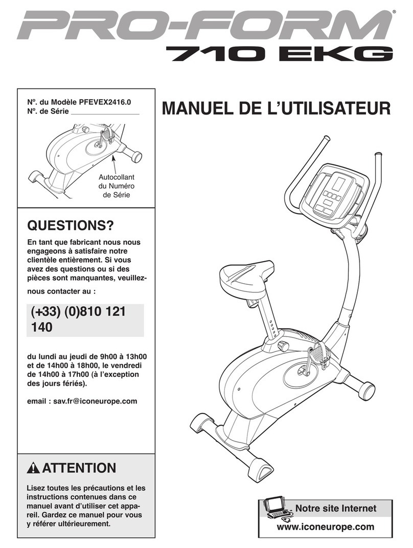 Pro-Form 710 Ekg Exercise Bike User manual