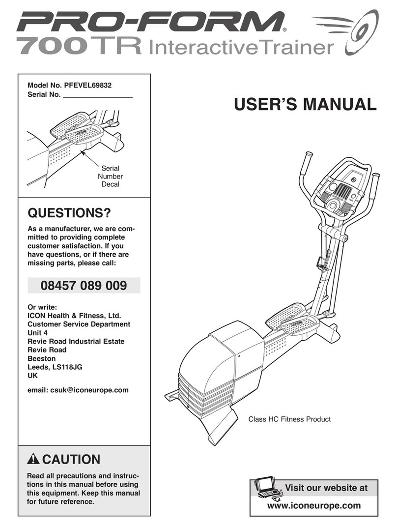 Pro-Form 700tr Elliptical manual