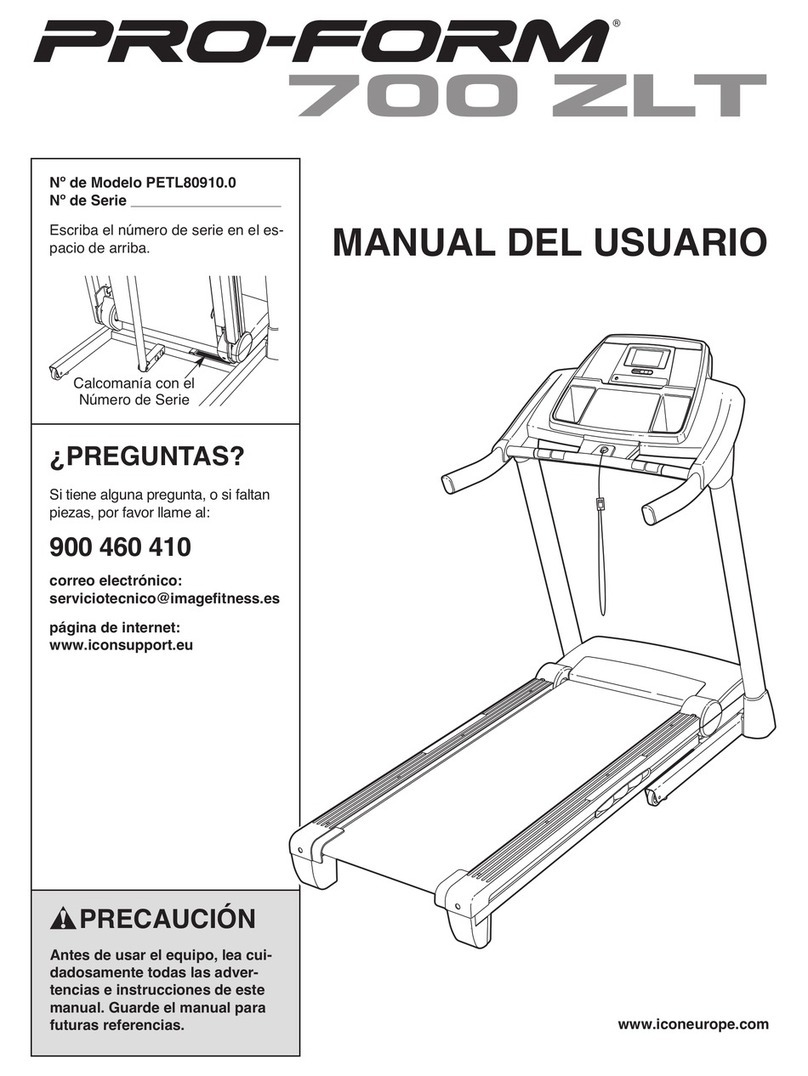 Pro-Form 700 Zlt Cwl Treadmill User guide