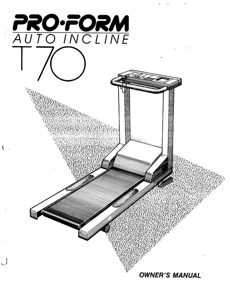 Pro-Form 70 Treadmill User manual