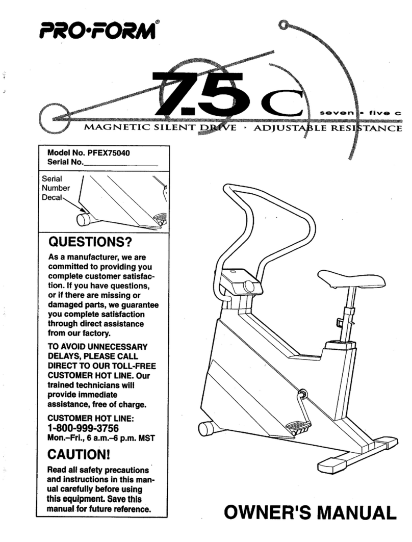 Pro-Form 7.5c User manual
