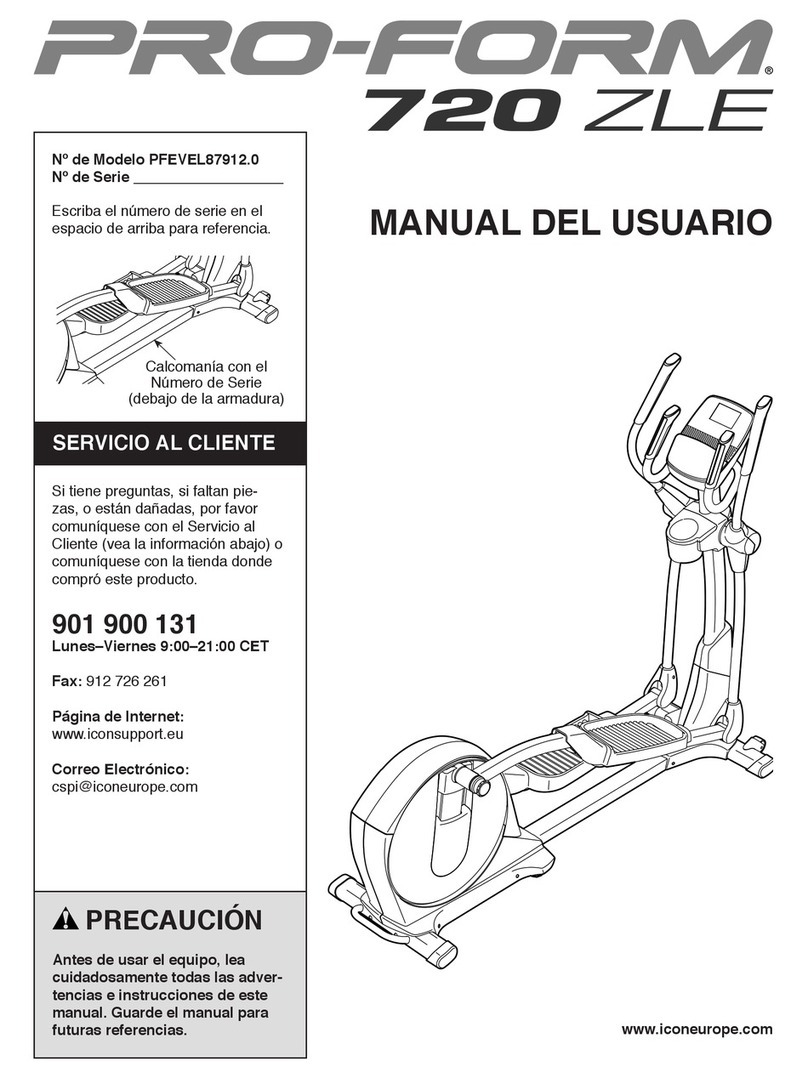 Pro-Form 720 Zle Elliptical User guide Pro-Form 720 Zle Elliptical User guide