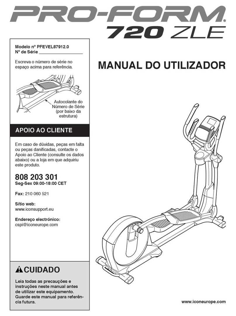 Pro-Form 720 Zle Elliptical Manual do utilizador