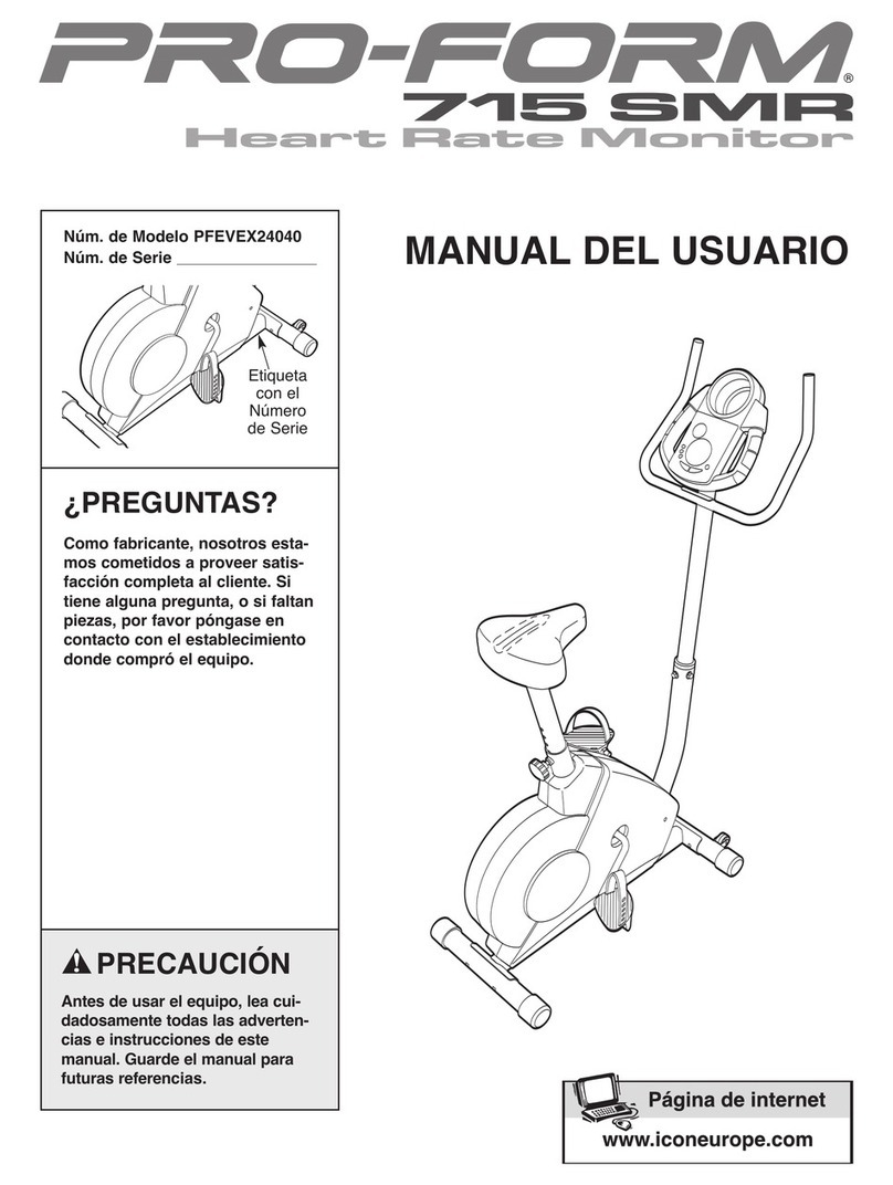 Pro-Form 715 Smr Bike Manual Del Usuario Pro-Form 715 Smr Bike Manual Del Usuario