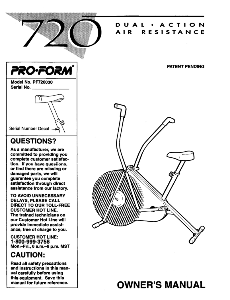 Pro-Form 720 User manual